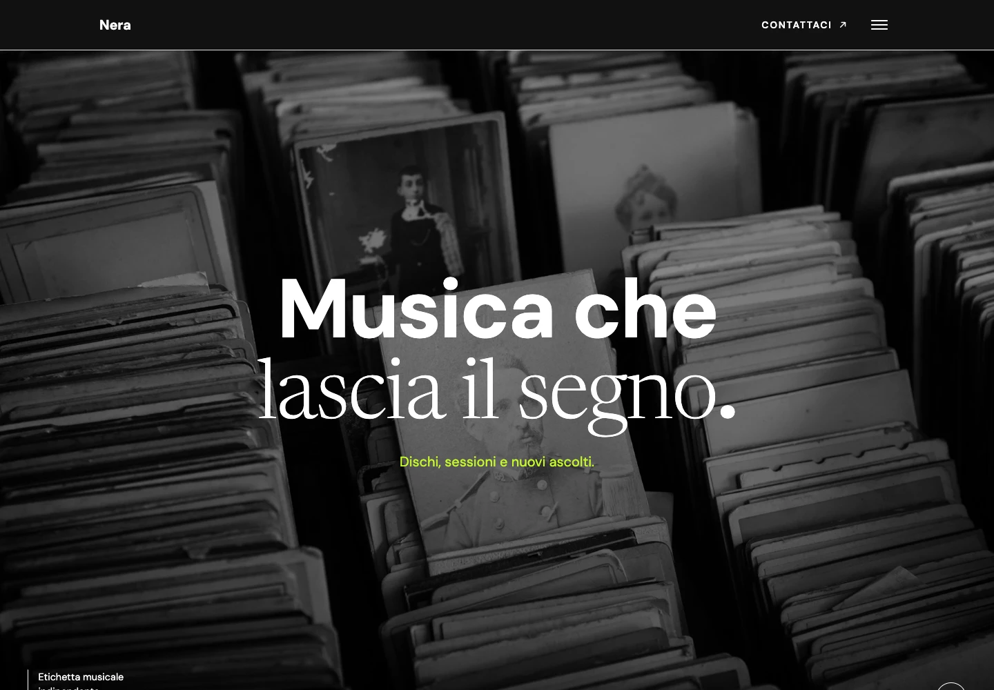 Demo Nera: tipografia editoriale e fotografia musicale
